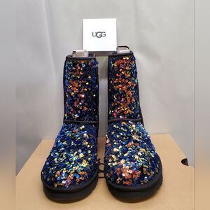UGG Classic Short Stellar Sequin Boots Sparkle Glitter NEW